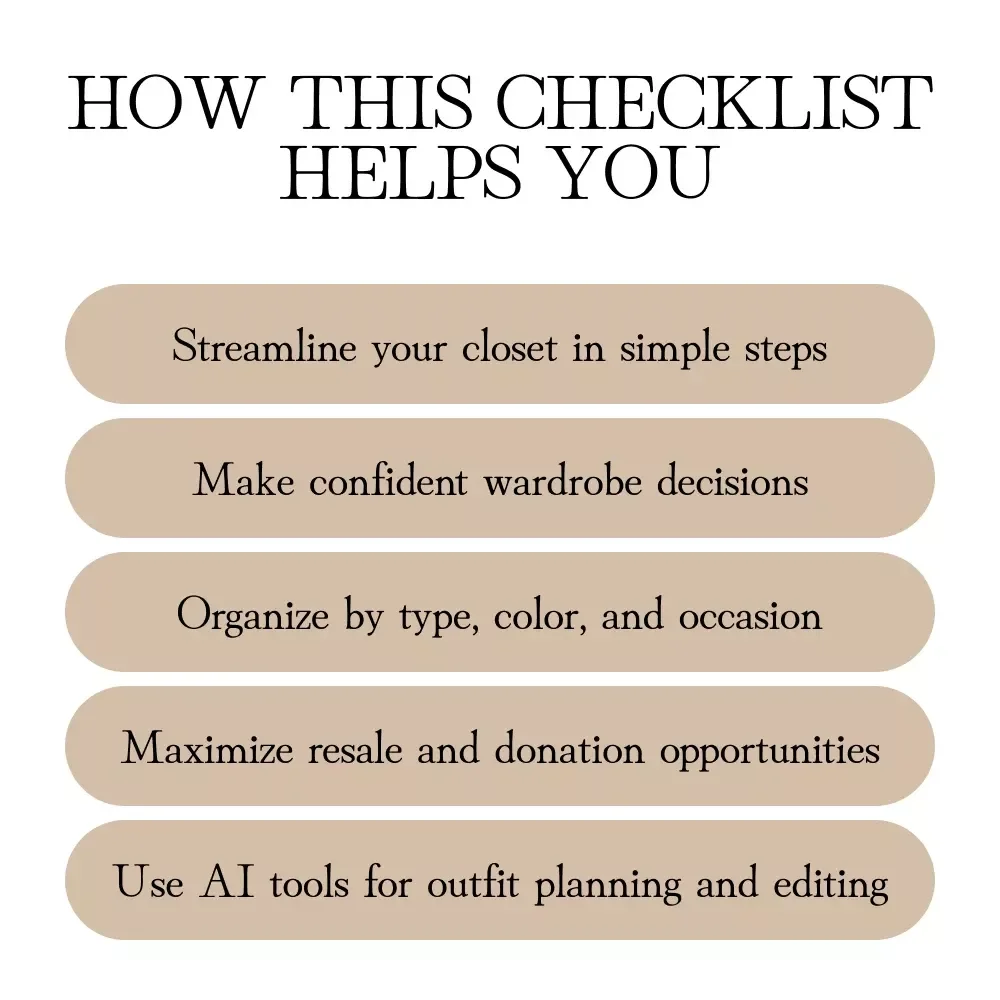 The Smart Closet Edit Plan: Declutter Without Regret - Digital Checklist