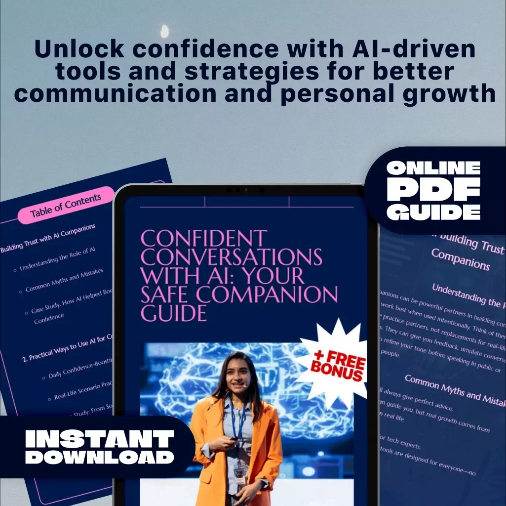 Confident Conversations with AI: Your Safe Companion Guide for Confidence - Digital Download