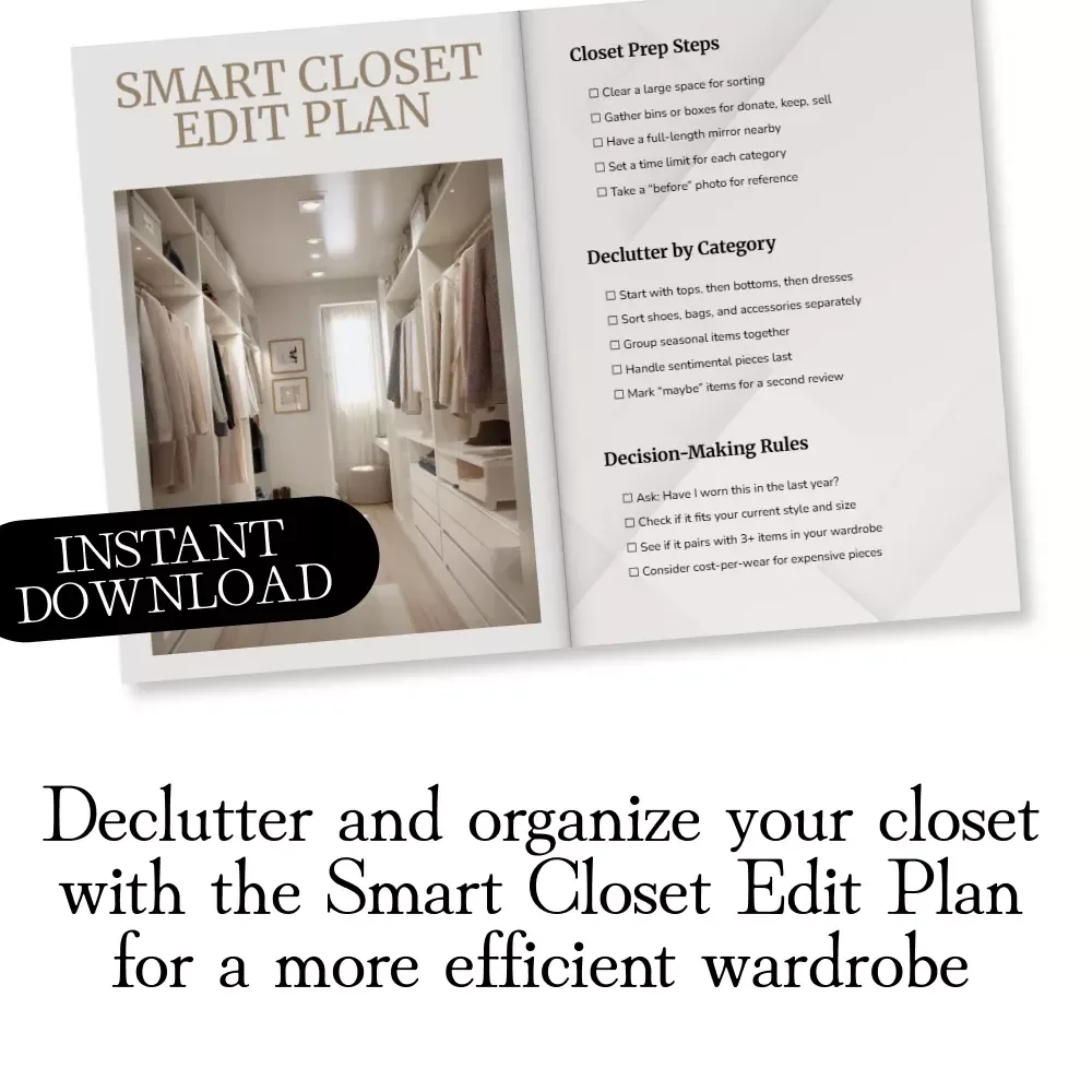 The Smart Closet Edit Plan: Declutter Without Regret - Digital Checklist