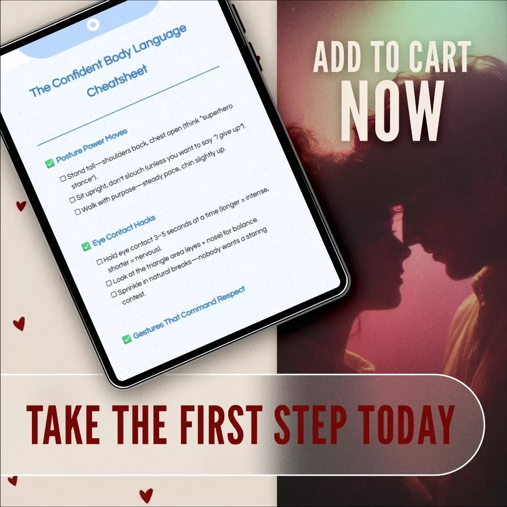 The Confident Body Language Cheatsheet | Digital Download Checklist for Assertive Posture, Gestures, and Eye Contact