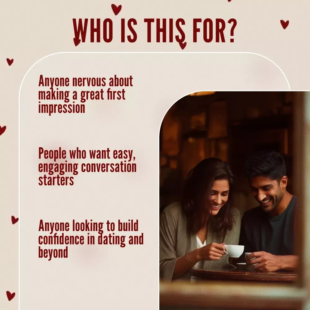 First Date Conversation Checklist | Printable Questions to Ask on a First Date | Digital Download eBook & Guide for Confident Connections