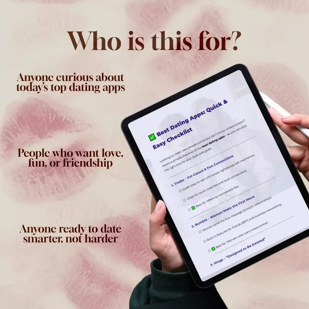 Best Dating Apps: Quick & Easy Checklist | Digital Download Guide for Singles | Dating App Comparison for Casual, Serious, and Inclusive Relationships | Printable & Instant Access