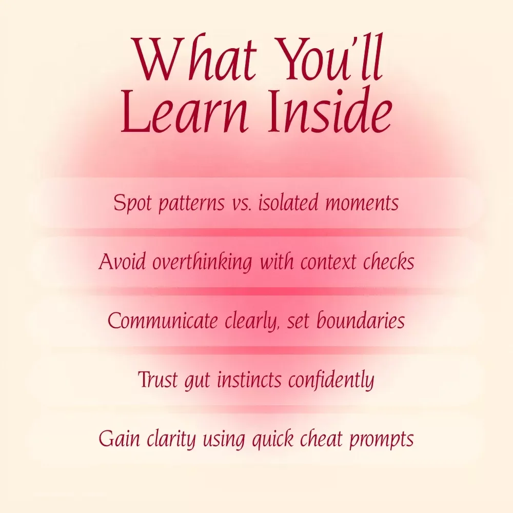 Red Flag or Just a Misunderstanding? Quick Checklist for Decoding Confusing Behavior | Digital Download | Relationship Clarity Guide, eBook, Printable PDF Checklist for Communication & Boundaries