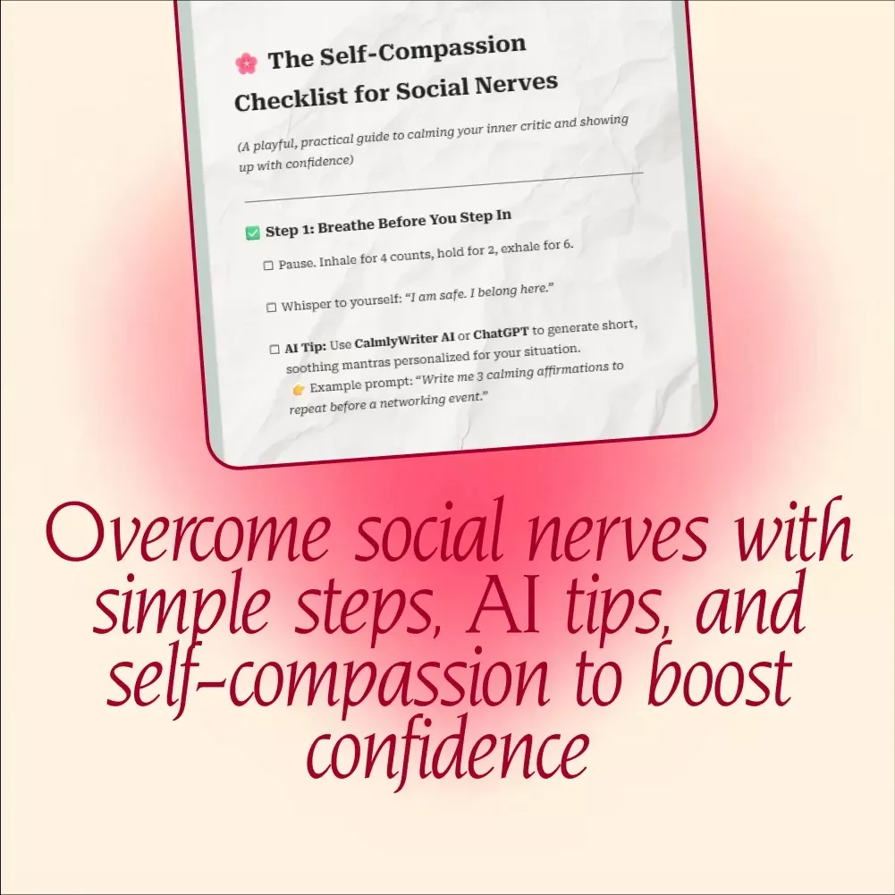 The Self-Compassion Checklist for Social Nerves | Digital Guide for Overcoming Social Anxiety and Nerves