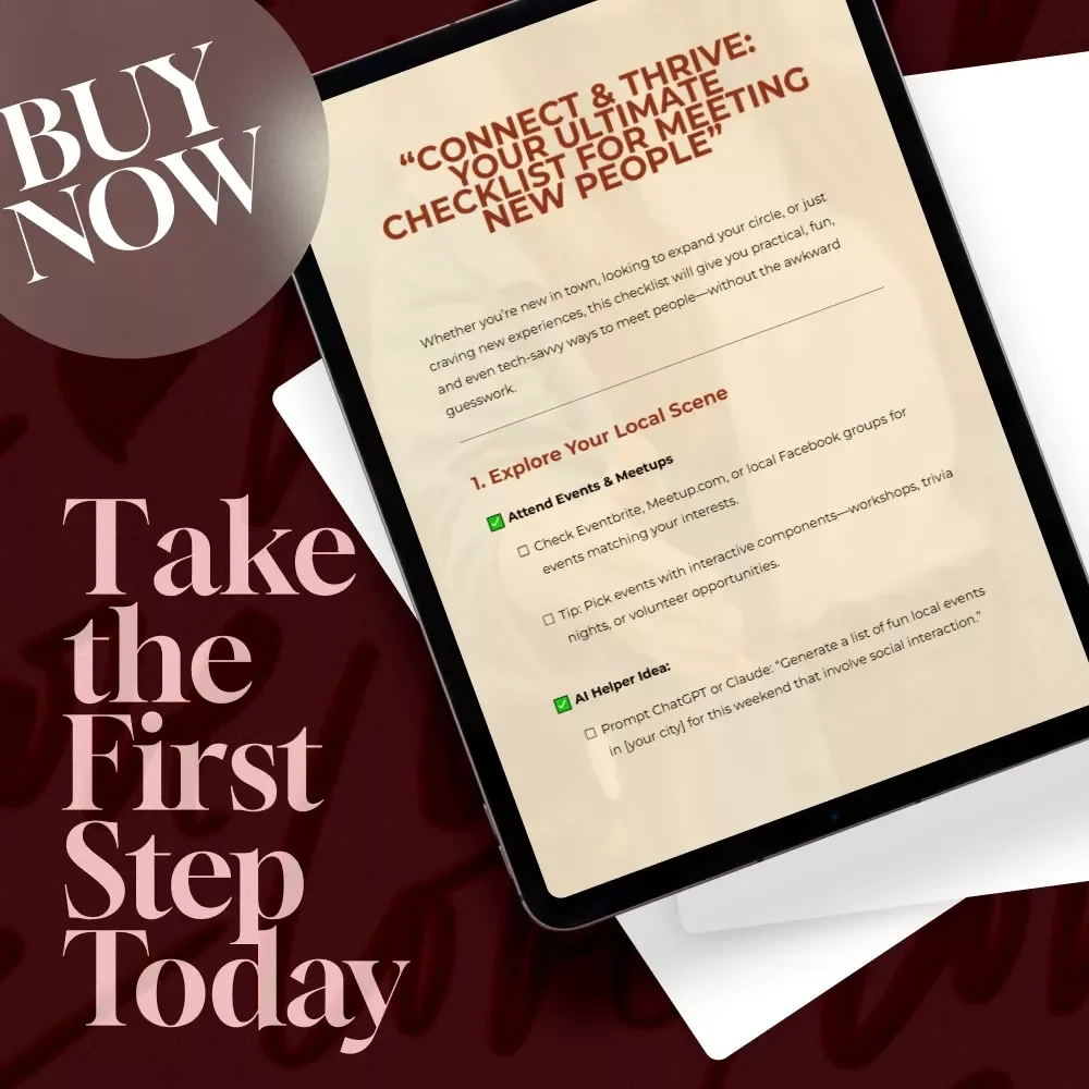 Connect & Thrive: Your Ultimate Checklist for Meeting New People | Digital Download Guide for Socializing, Networking & Finding where can i go to meet people