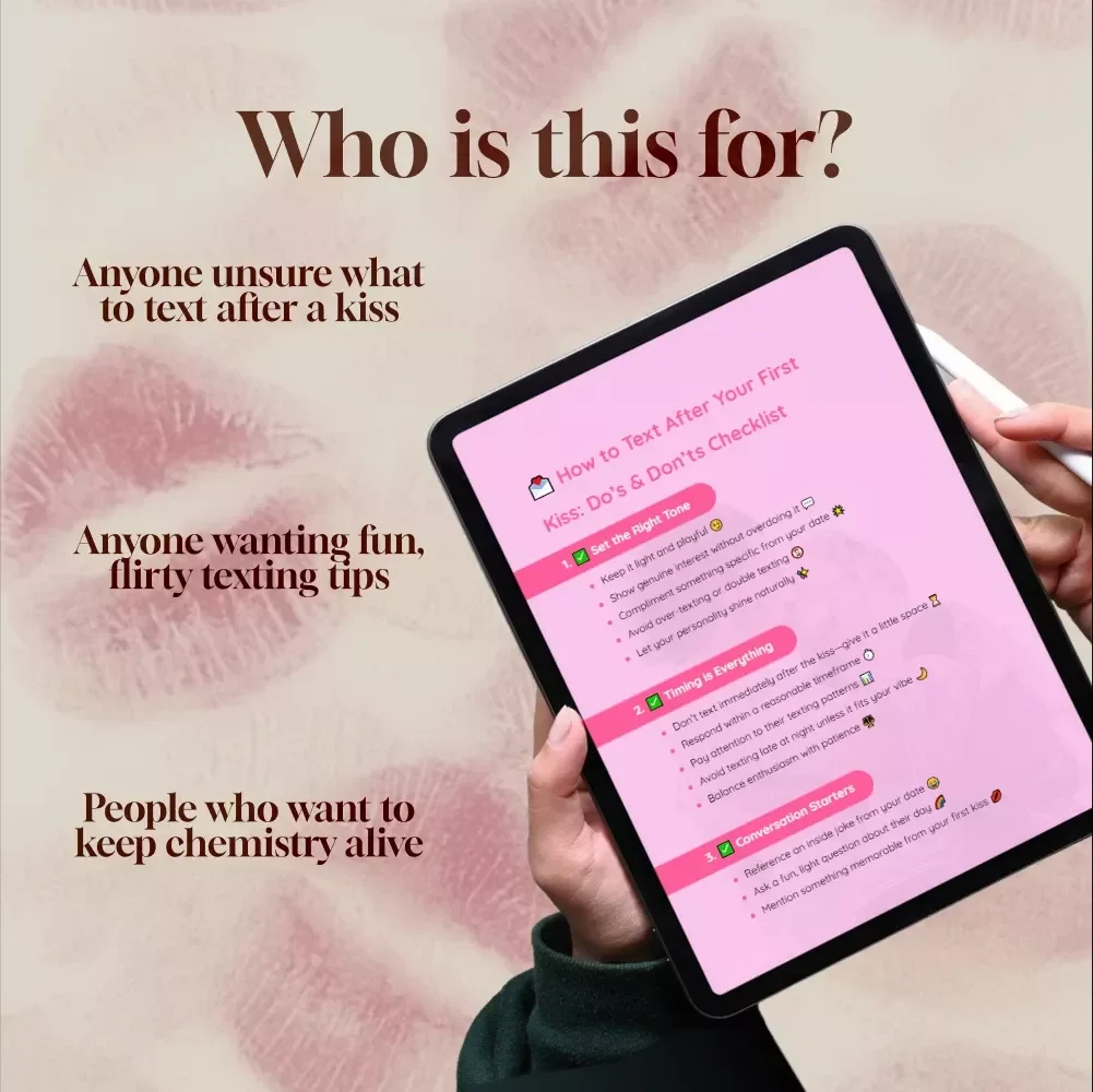 How to Text After Your First Kiss: Do’s & Don’ts Checklist | Digital Download Guide for Flirty Texting Success, Relationship Tips, and Post-Date Confidence