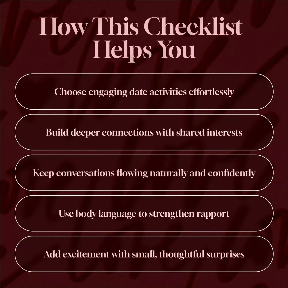 Second Date Momentum Checklist: Keep the Spark Alive - A Fun, Interactive Guide to Planning the Perfect Second Date
