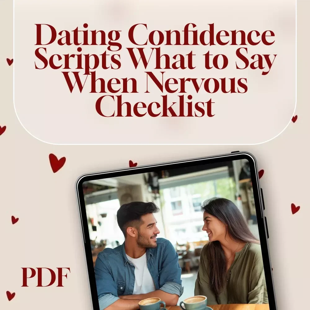 Dating Confidence Scripts: What to Say When Nervous Checklist | Digital Download | First Date Conversation Starters & Confidence Guide