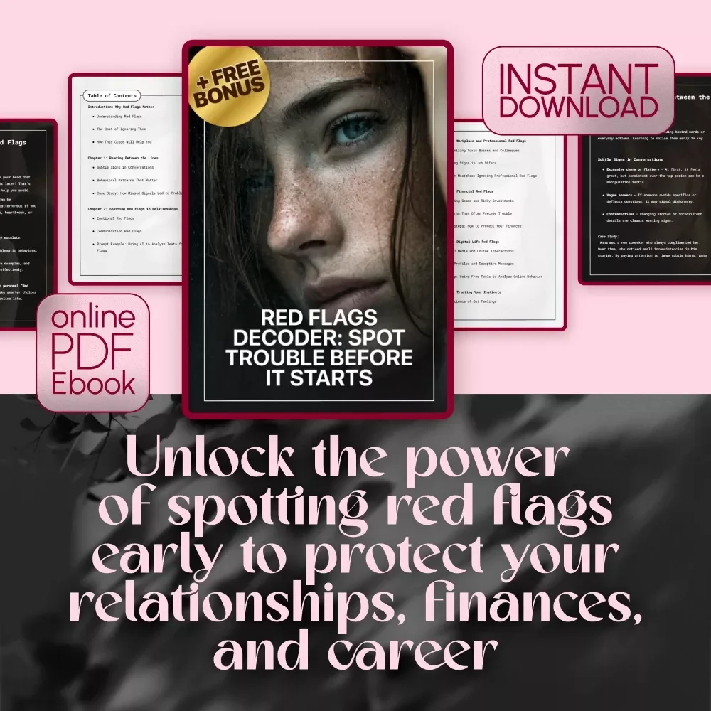 Red Flags Decoder: Spot Trouble Before It Starts - A Comprehensive eBook Guide to Identifying Red Flags in Relationships, Work, and Life