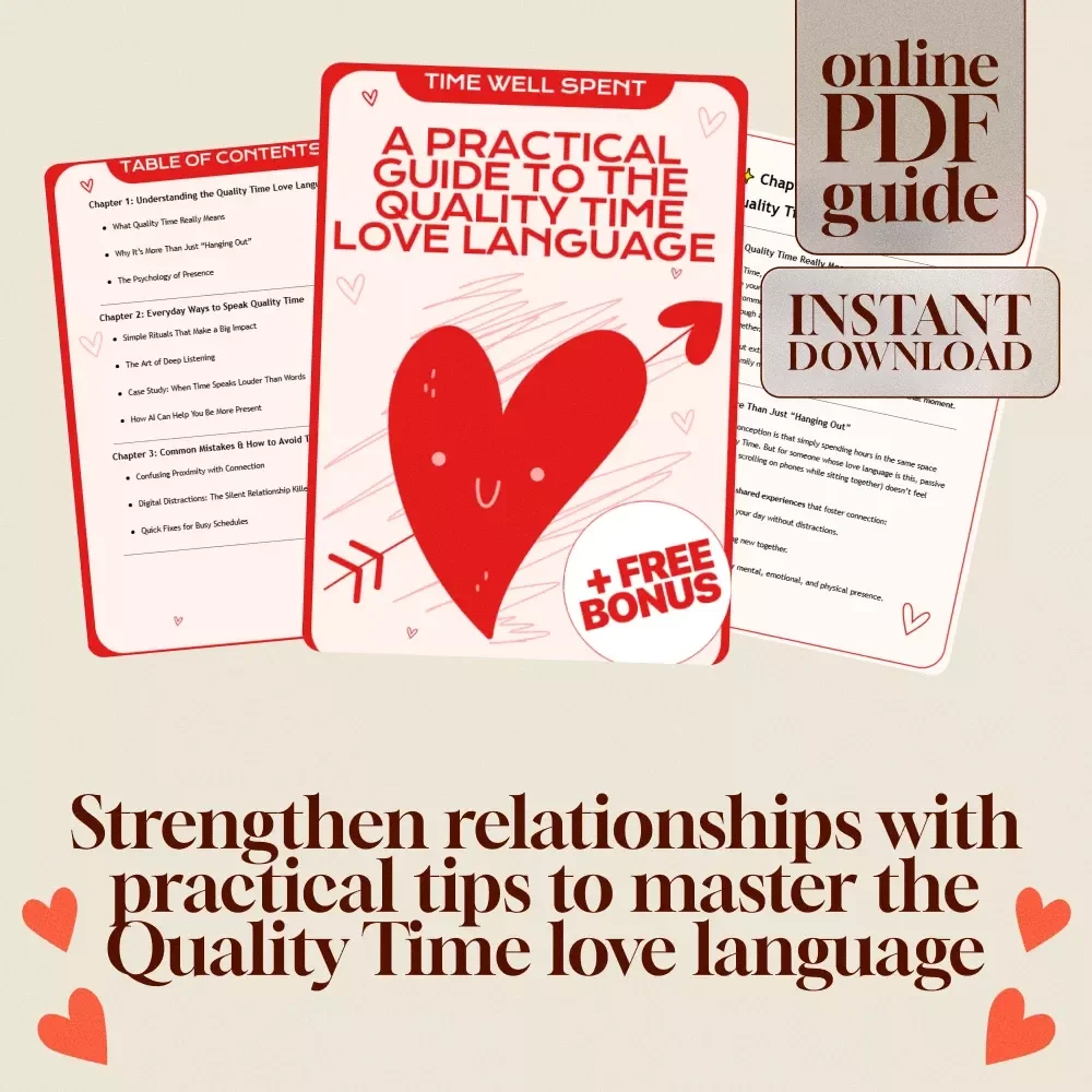 Time Well Spent: A Practical Guide to the Quality Time Love Language | Relationship eBook, Digital Download, Self-Help Guide