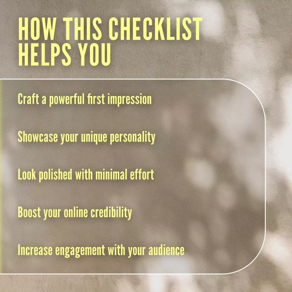 Profile Photo That Really Works Checklist – The Ultimate Guide to a Perfect Profile Picture