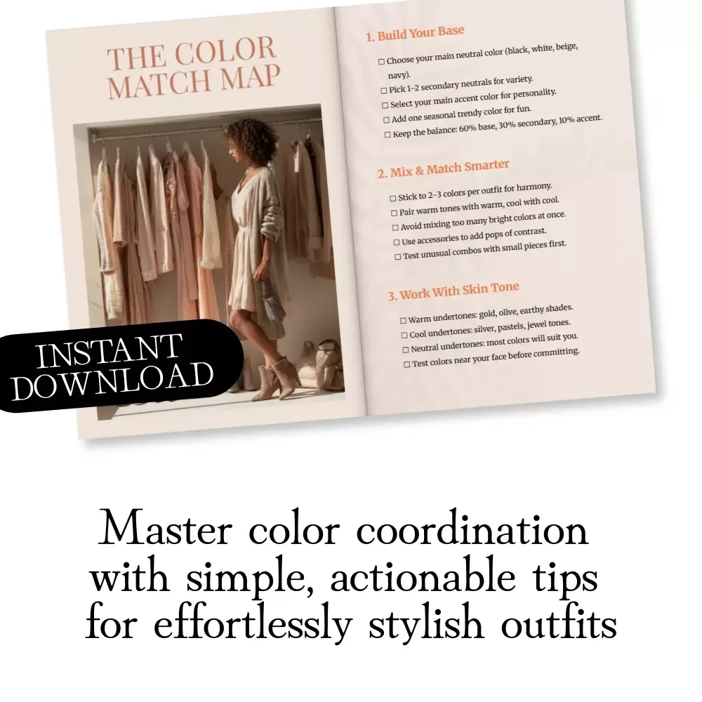 The Color Match Map: The Ultimate Color Coordination Cheat Sheet for Effortless Outfits