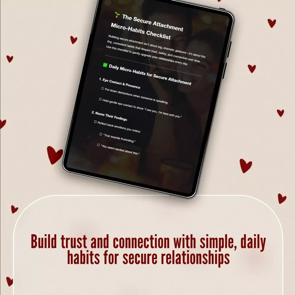 The Secure Attachment Micro-Habits Checklist: Daily Practices to Strengthen Connection and Trust
