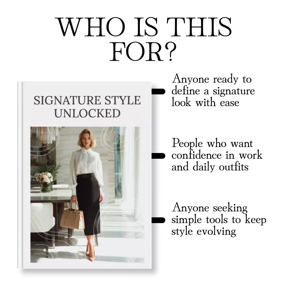 Signature Style Unlocked | eBook Guide on How to Find Your Signature Style for Work and Life | Personal Style, Wardrobe Confidence, AI Tools
