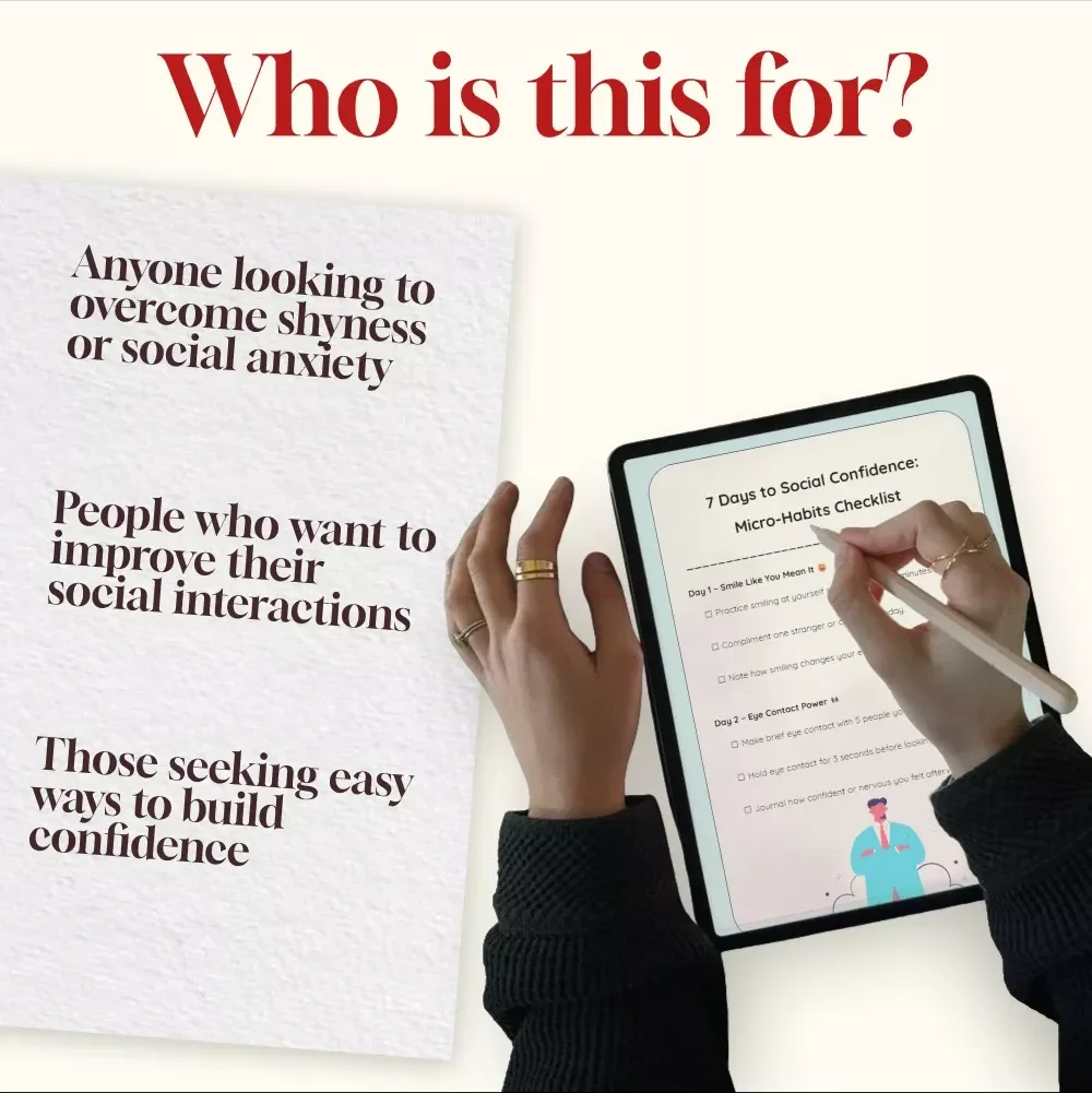 7 Days to Social Confidence: Micro-Habits Checklist - 1-Week Social Confidence Micro-Habits Plan