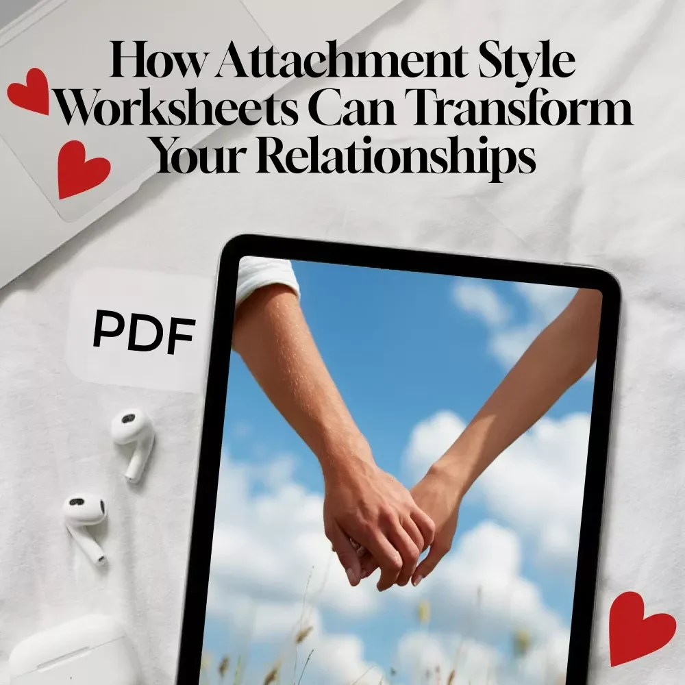 How Attachment Style Worksheets Can Transform Your Relationships | Digital Healing Guide, Self-Discovery eBook, Couples Communication Checklist