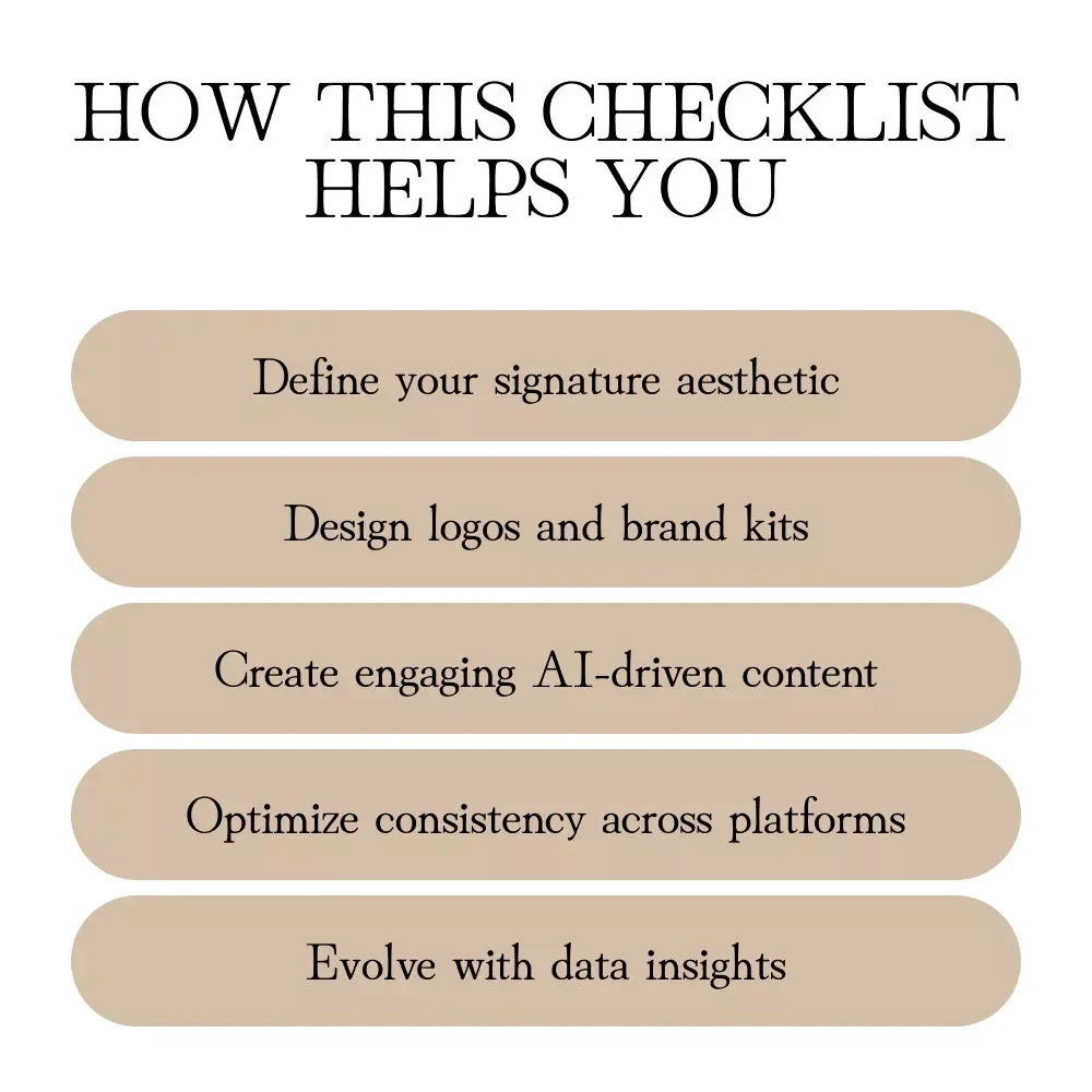 Your AI Style Guide | Checklist to Build Your Signature Style With AI in 3 Steps | Digital Download eBook & Branding Workbook