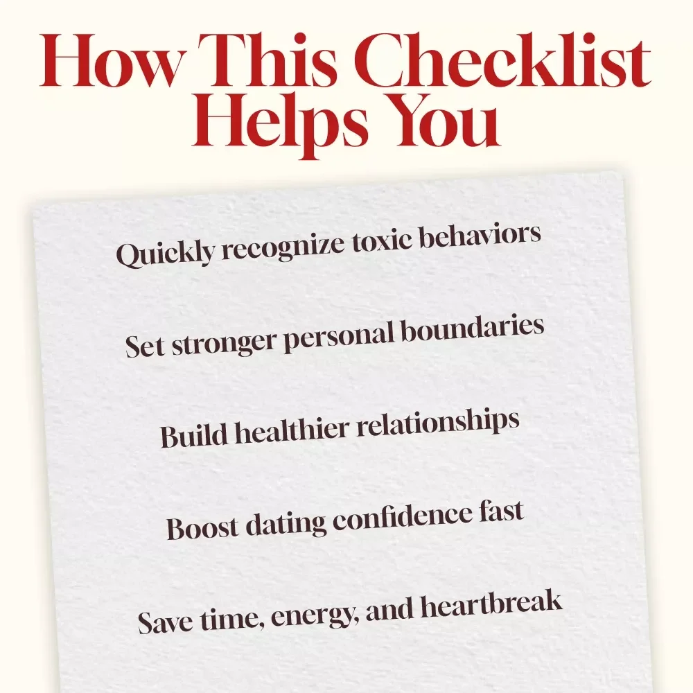 30 Red Flags You Can’t Ignore in Dating: Your Ultimate Checklist | Relationship Red Flags Guide | Digital Download eBook & Printable Checklist