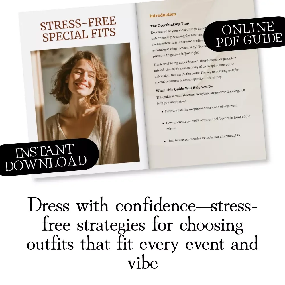 Stress-Free Special Fits | Digital Guide for Special Event Dressing Without Overthinking | Outfit Formula, Dress Codes, Confidence & Style Tips