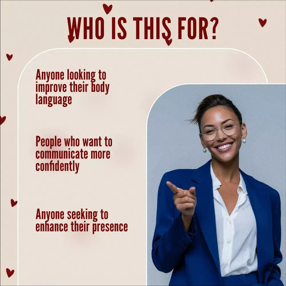 The Confident Body Language Cheatsheet | Digital Download Checklist for Assertive Posture, Gestures, and Eye Contact