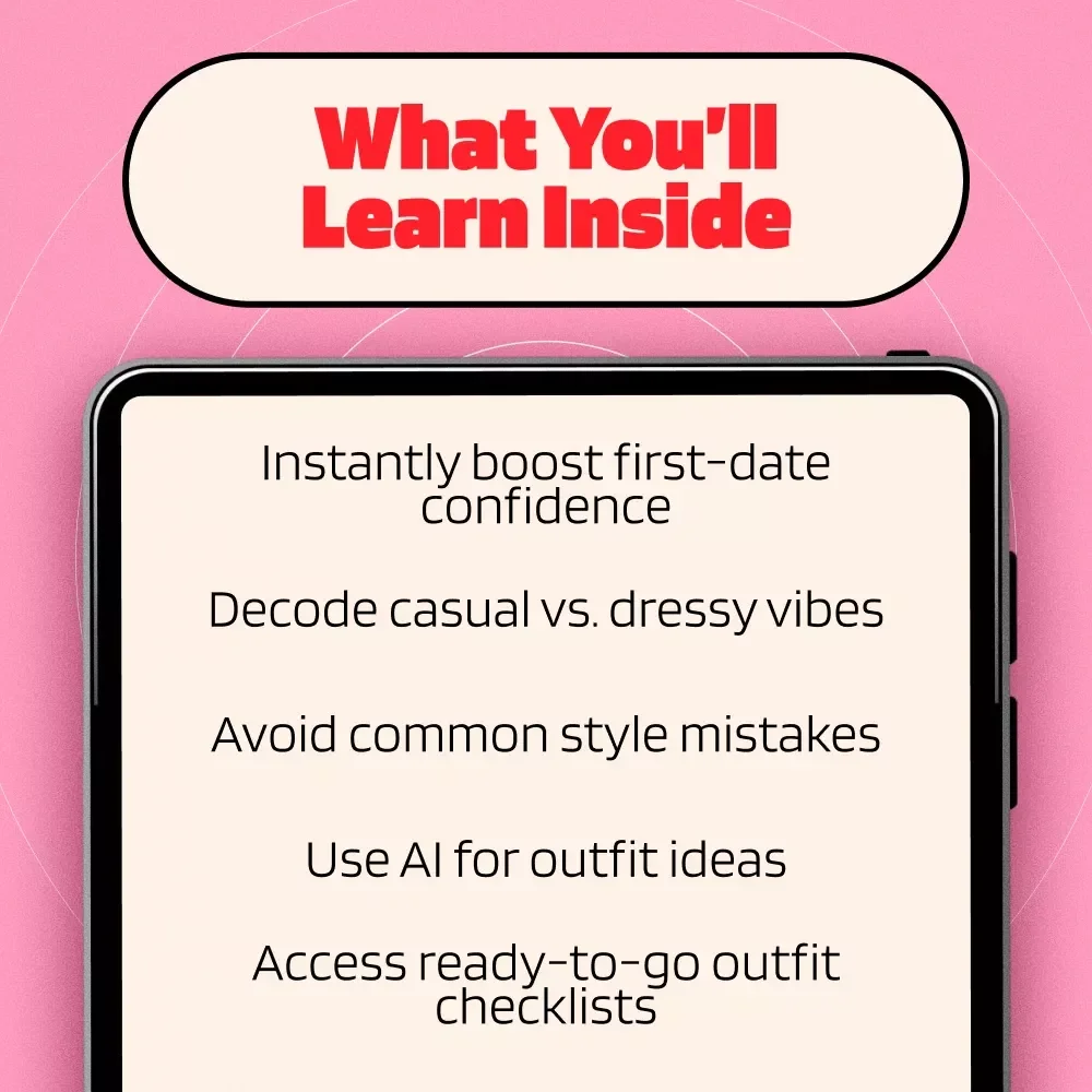 Look Great, Feel Confident: Your First Date Outfit Playbook | Digital Guide for Style, Confidence & First Impressions | First Date Outfit Confidence Guide