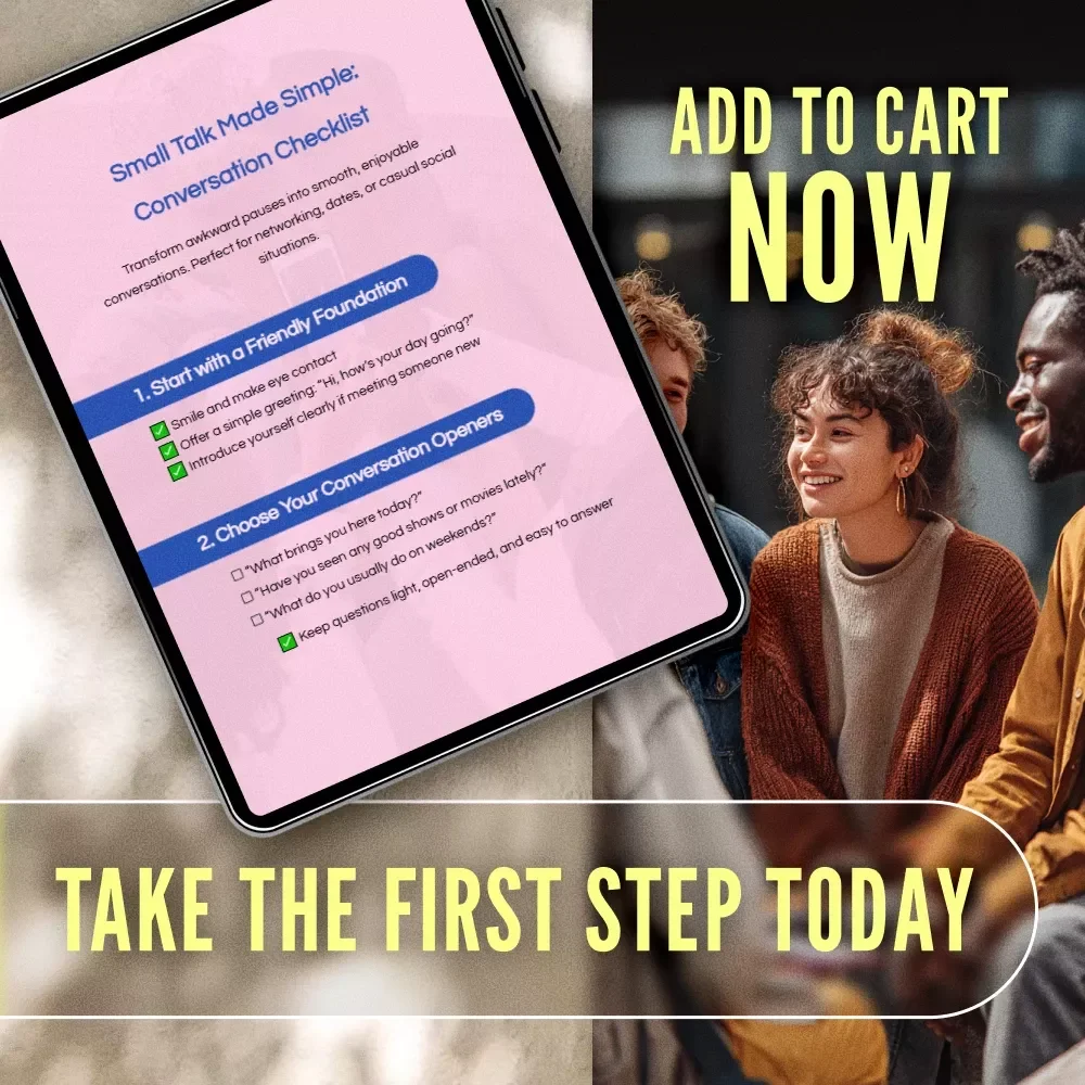 Small Talk Made Simple: Conversation Checklist | How to Make Small Talk | Digital Download eBook Guide for Social Confidence & Easy Conversation Starters