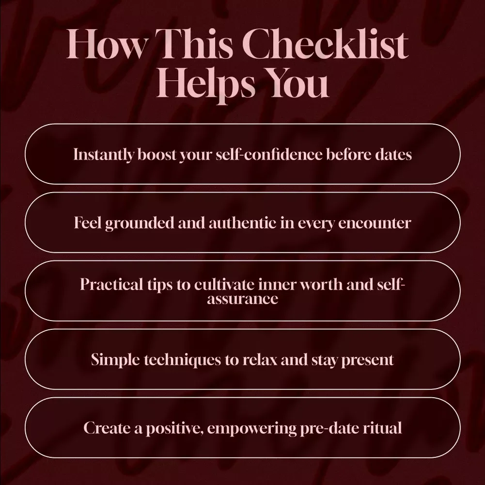 Self-Worth Booster Checklist Before Every Date – Confidence & Self-Assurance Guide for Dating