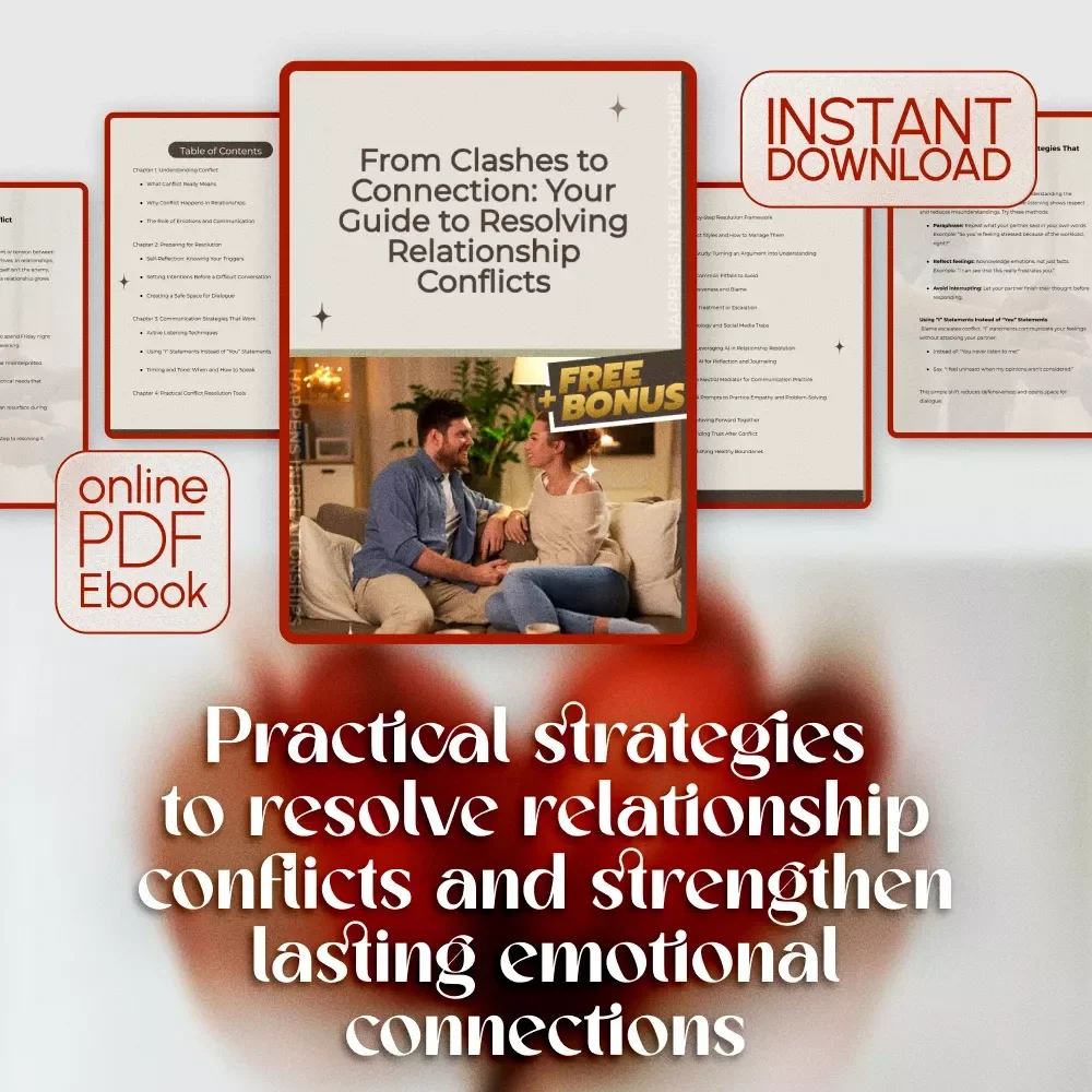 From Clashes to Connection: Your Guide to Resolving Relationship Conflicts | eBook on How to Resolve Conflict in a Relationship, Digital Download Guide for Couples, Communication & Conflict Resolution Tools