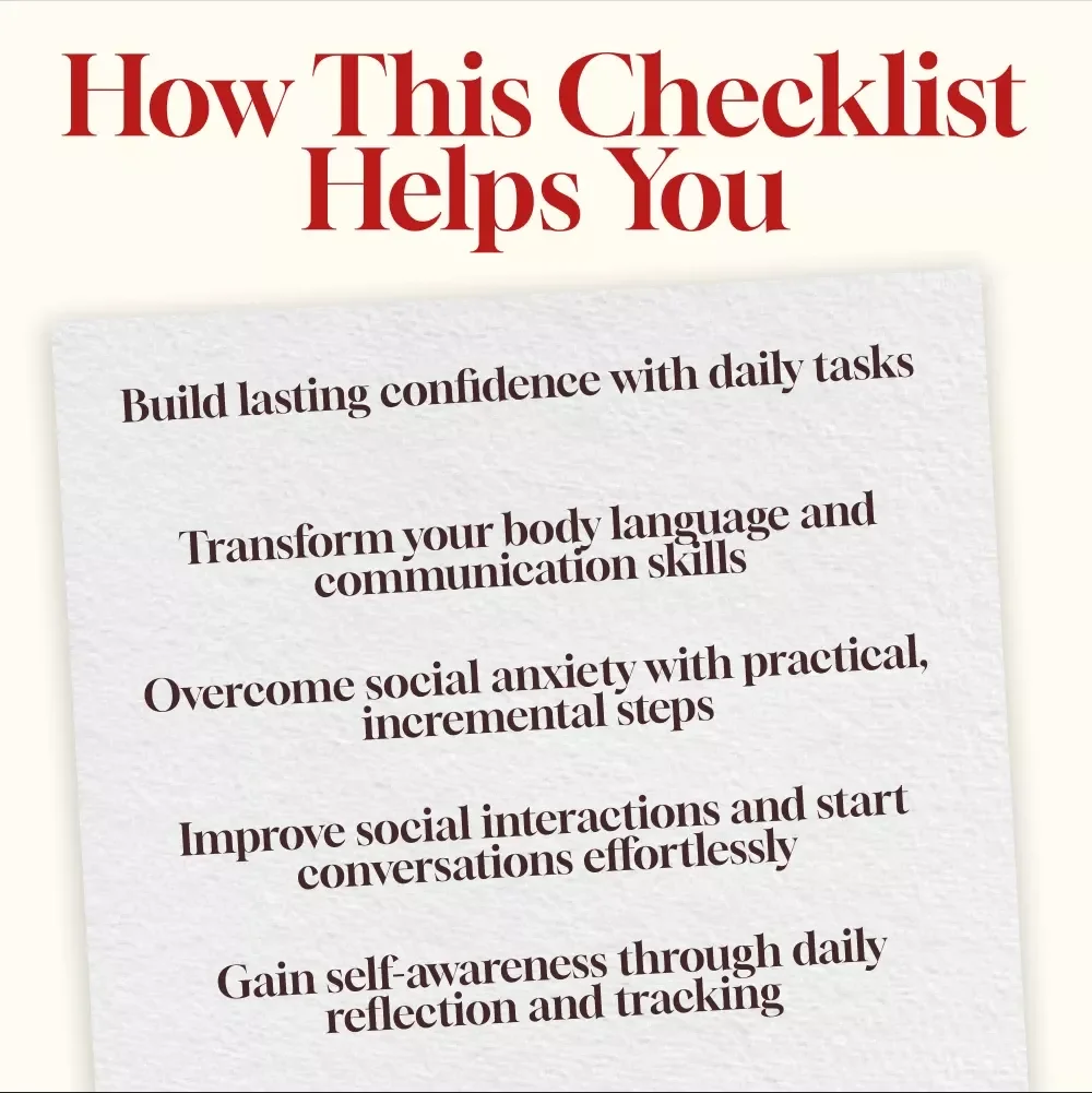 7 Days to Social Confidence: Micro-Habits Checklist - 1-Week Social Confidence Micro-Habits Plan