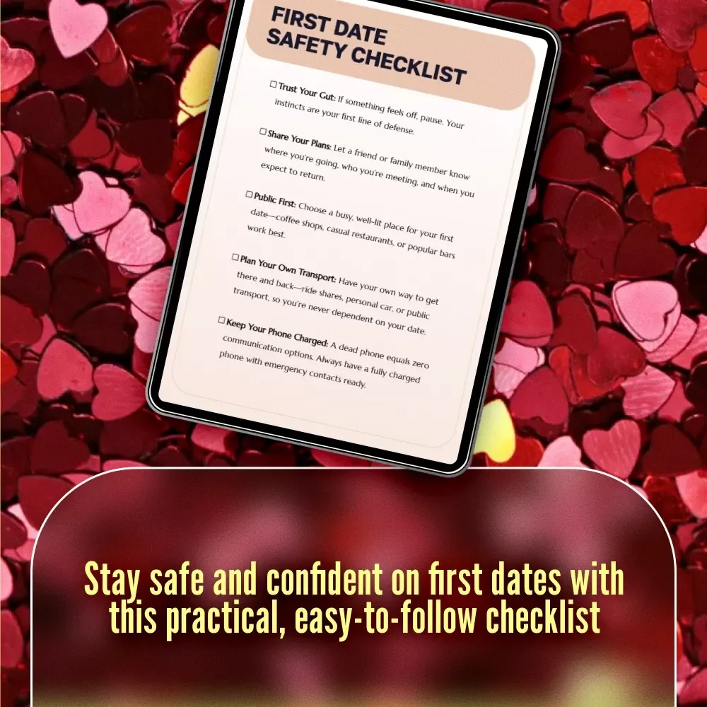 First Date Safety Checklist - Digital Download for Smart, Safe Dating