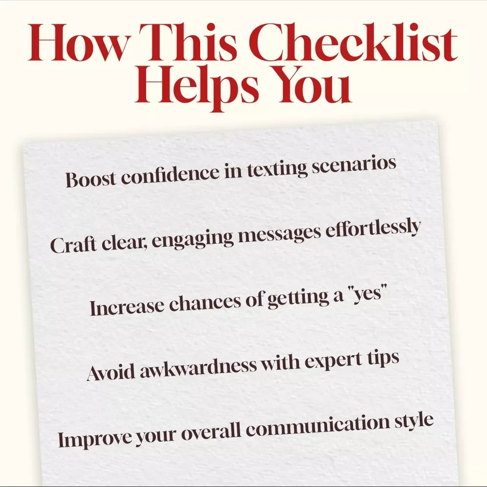 Text-Flirt Success Checklist: How to Ask Someone Out Over Text with Confidence and Charm