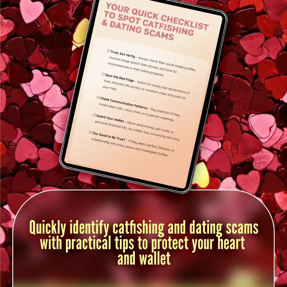 Your Quick Checklist to Spot Catfishing & Dating Scams - A Fast & Easy Guide to Protect Your Heart Online