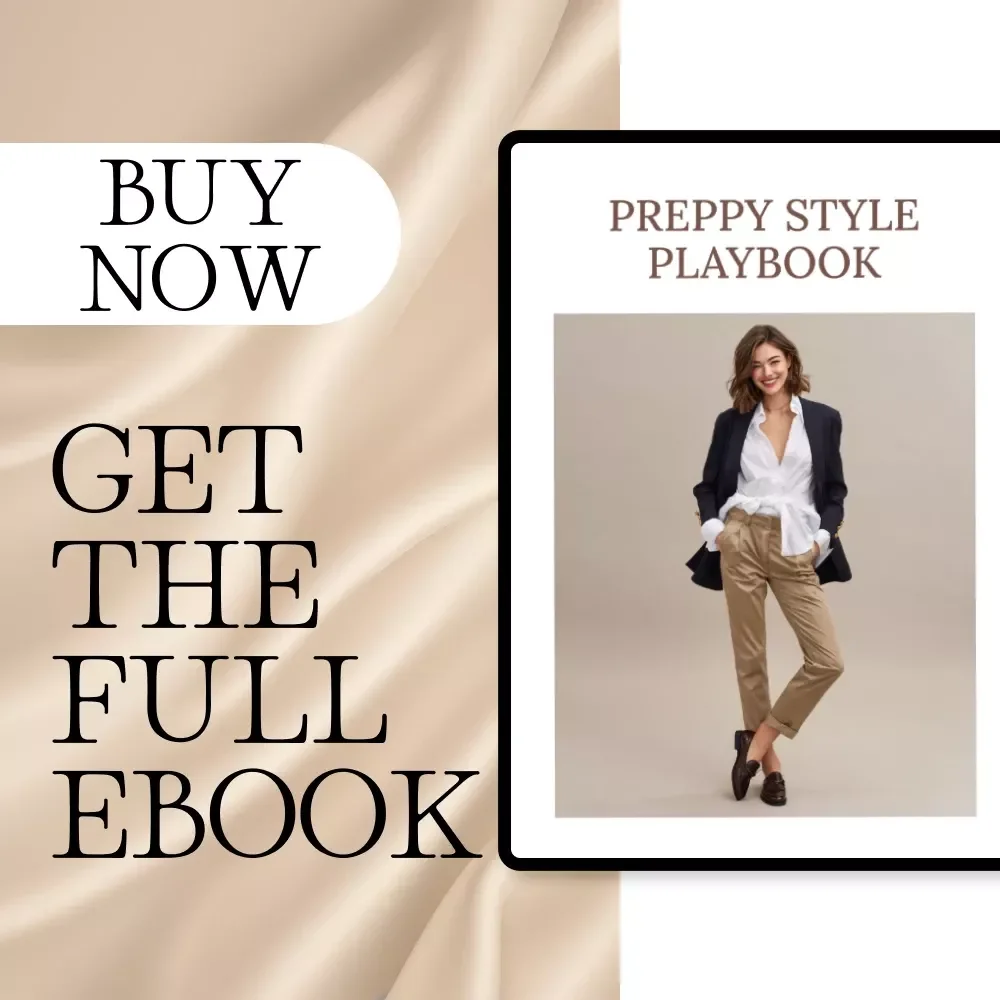 Preppy Style Playbook | Classic Preppy Wardrobe Essentials eBook | Digital Download Guide for Timeless Ivy League Fashion