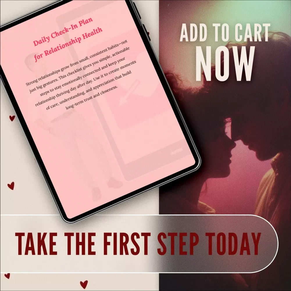 Daily Check-In Plan for Relationship Health | Digital Downloadable Checklist