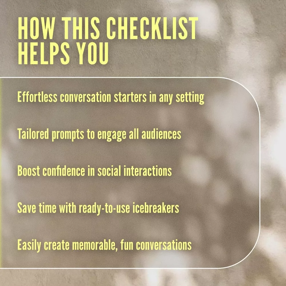 Quick-Start Icebreaker Checklist: AI Icebreaker Tool for Instant Prompts in Any Situation