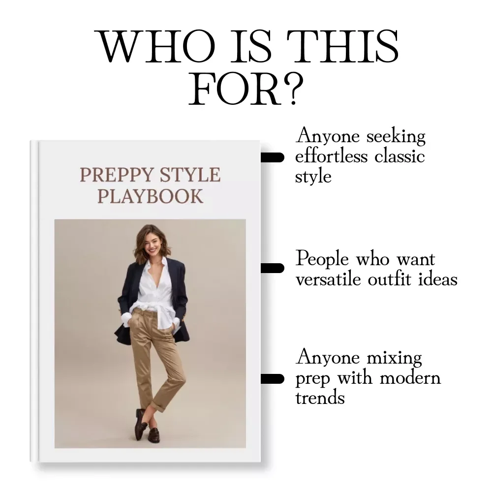 Preppy Style Playbook | Classic Preppy Wardrobe Essentials eBook | Digital Download Guide for Timeless Ivy League Fashion