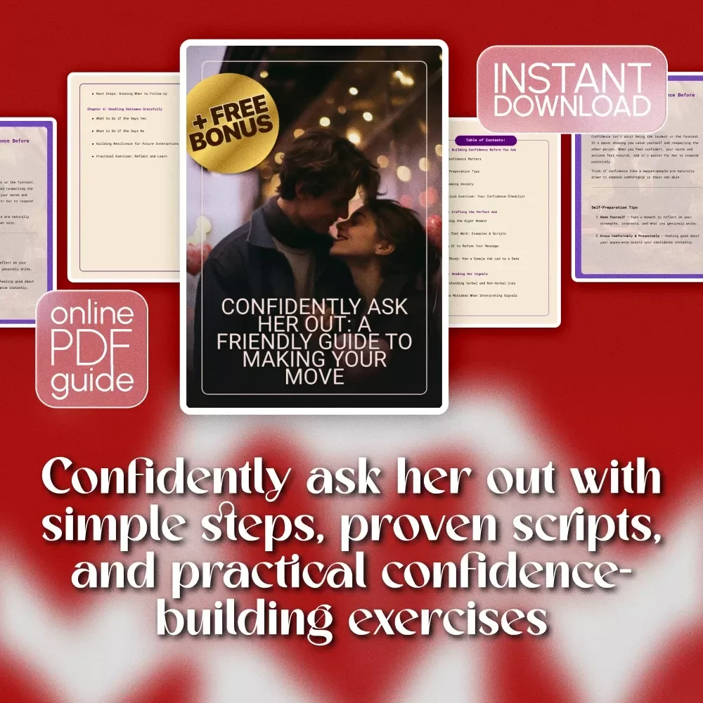 Confidently Ask Her Out: A Friendly Guide to Making Your Move | Digital Download Guide for Men | How to Ask a Girl Out with Confidence, Scripts & Tips