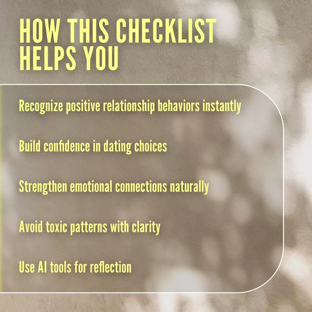 The Dating Green Flags Checklist | Digital Download | Relationship Guide for Healthy Love, Self-Awareness & Lasting Connection | Printable Dating Green Flags PDF