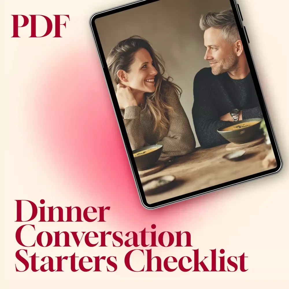 Dinner Conversation Starters Checklist: Spark Joy & Connection at Your Table | Digital Download Printable | Fun Family & Friends Dinner Conversation Starters Guide