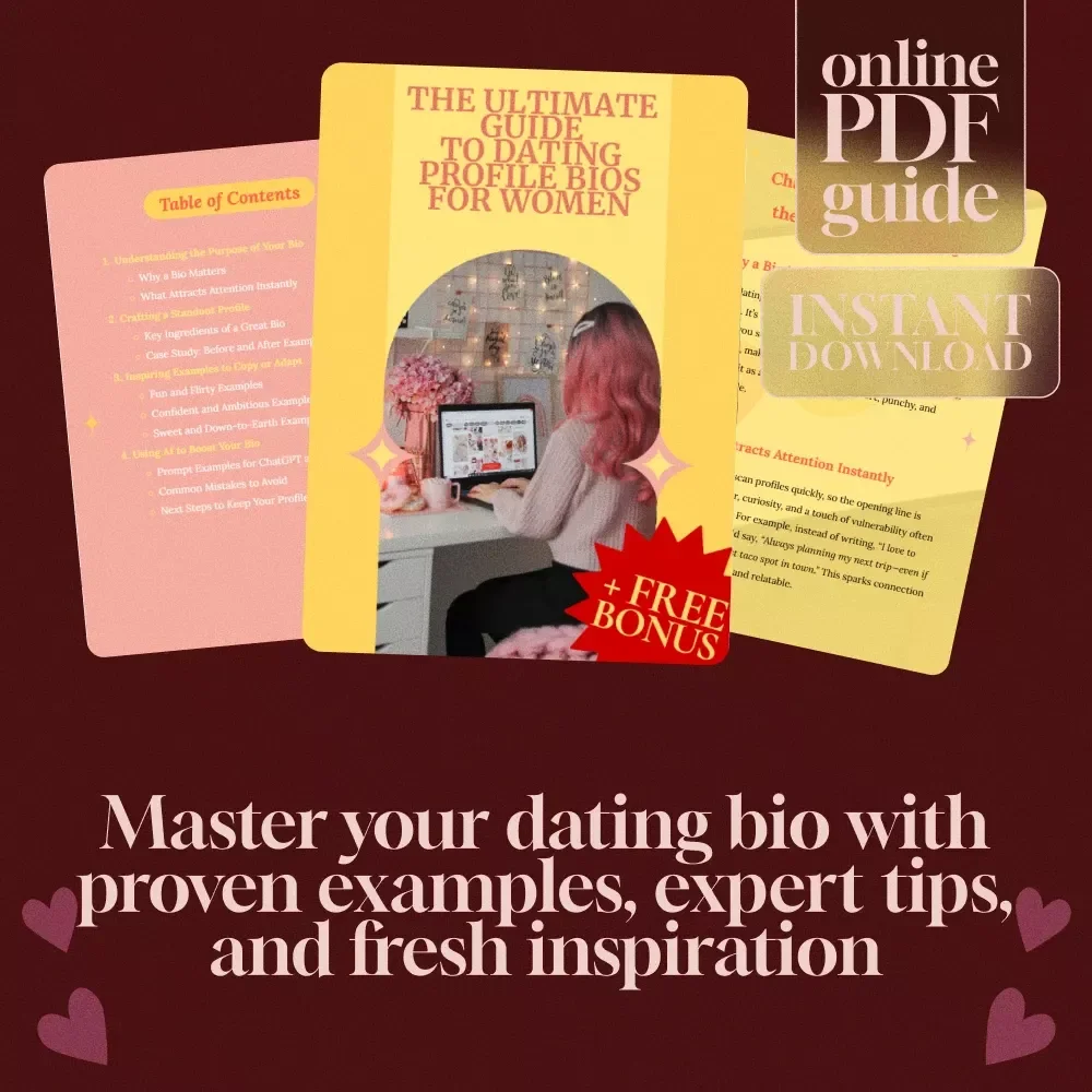 The Ultimate Guide to Dating Profile Bios for Women | Digital Download eBook with Dating Profile Bio Examples Female | Instant PDF Guide