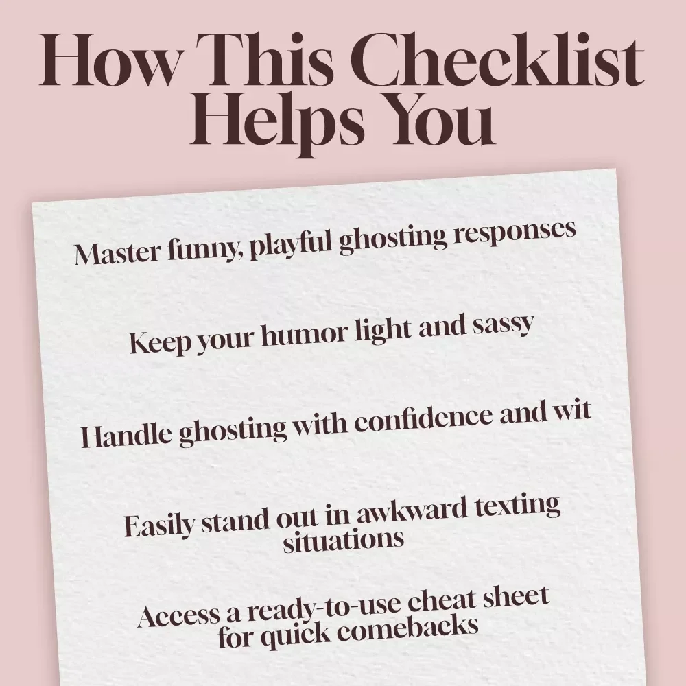 Funny Ghosting Responses to a Guy: The Ultimate Sassy Checklist - Hilarious & Creative Replies for Every Situation