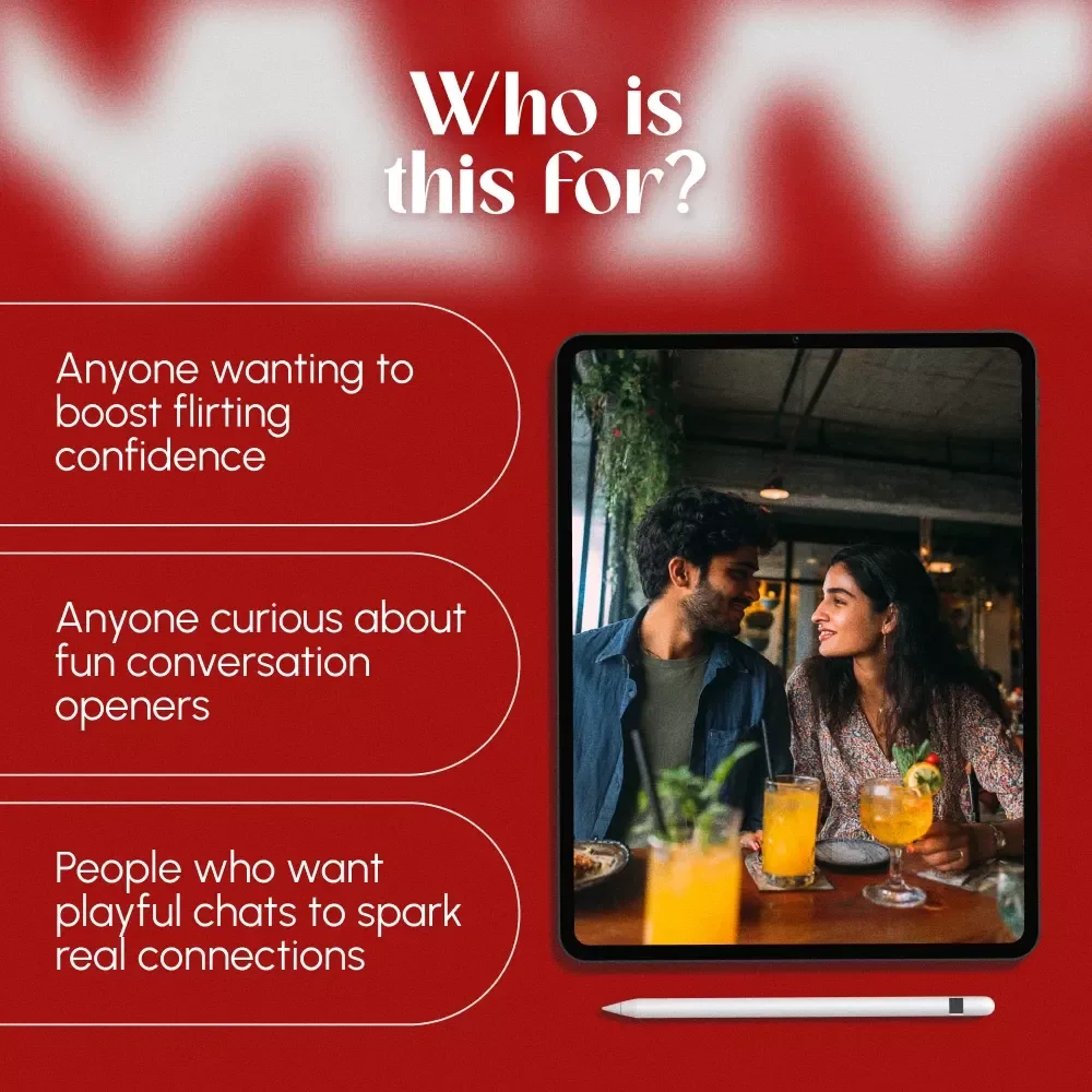Flirty Sparks: The Easy Guide to Starting Playful, Confident Conversations | Digital Download Guide for Flirty Conversation Starters, Fun Dating Tips, and Playful Chat Confidence