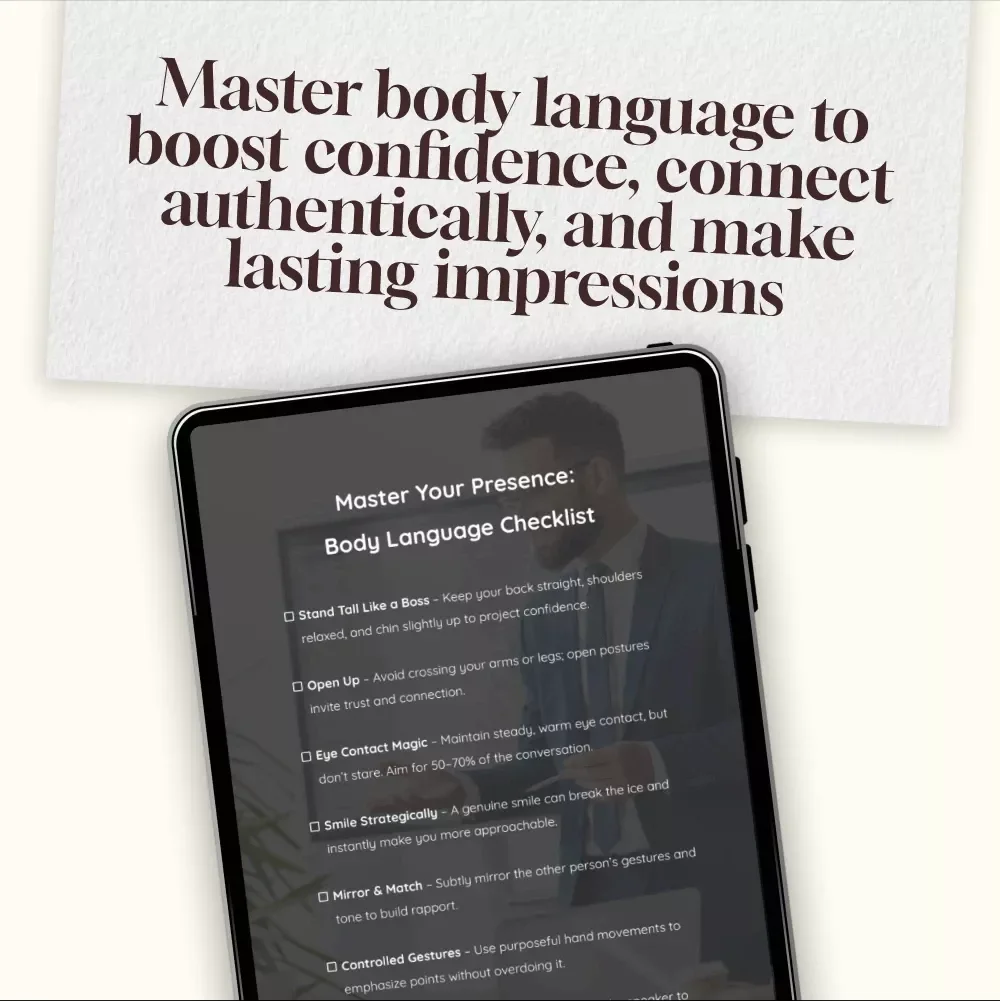 Master Your Presence: Body Language Checklist – Boost Confidence & Connect Like a Pro