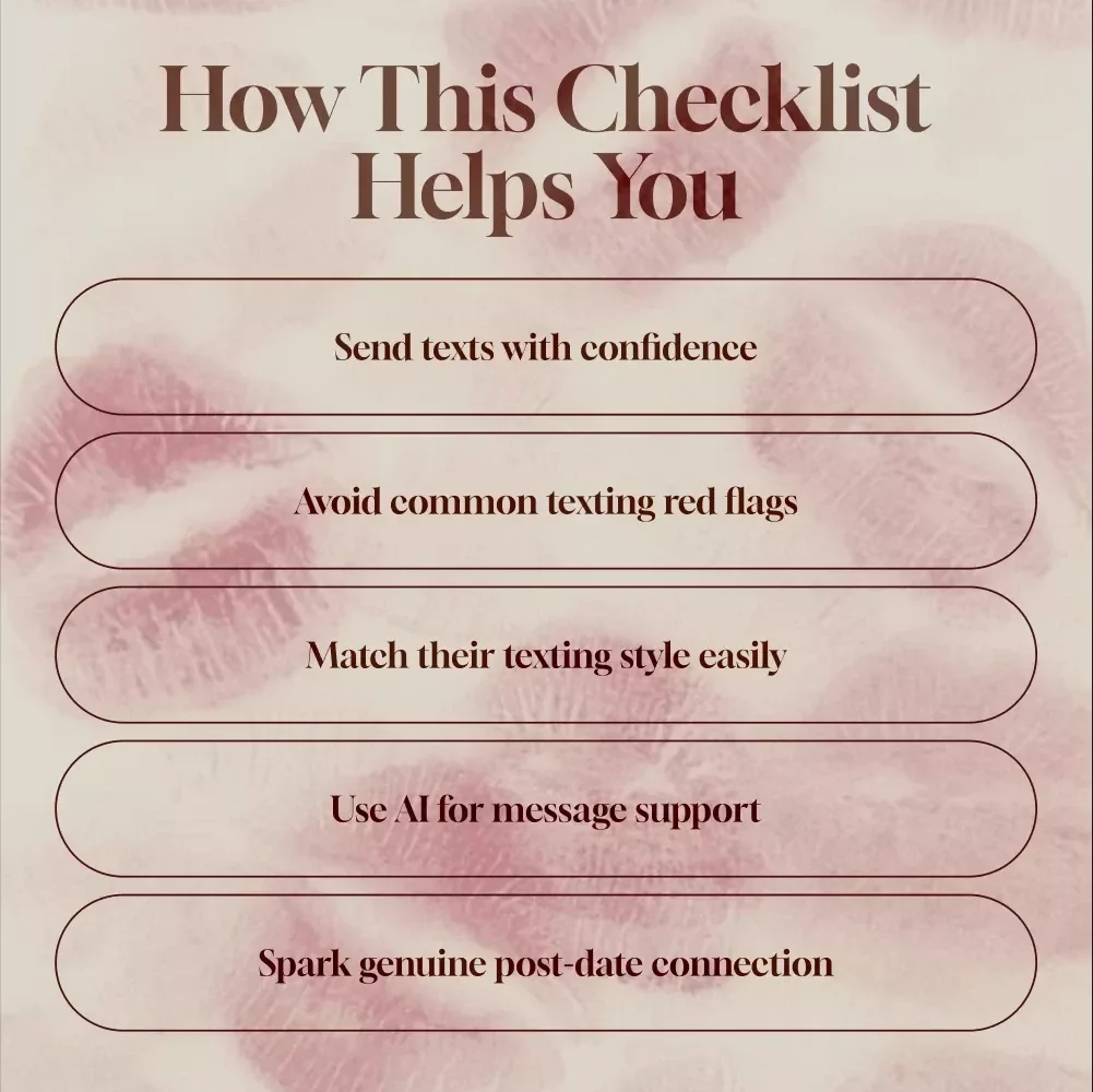 Textpectations: The Ultimate First-Date Texting Checklist | Digital Download Guide for When to Text After First Date, Flirty Message Templates & Dating Confidence Tips