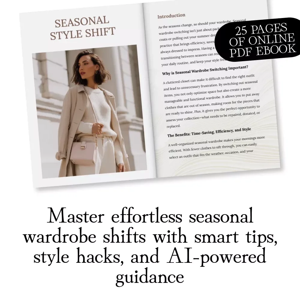Seasonal Style Shift | Seasonal Wardrobe Switch Plan: Step-by-Step eBook | Capsule Wardrobe & Closet Organization Guide for Effortless Style