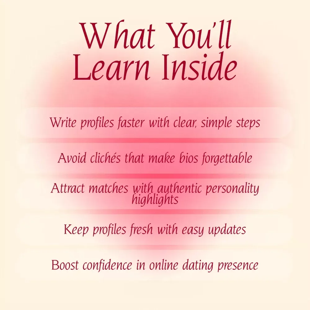 The Ultimate Dating Profile Template Checklist | Digital Download Guide for Online Dating Bio Writing, eBook Style Profile Builder, Editable Step-by-Step Template