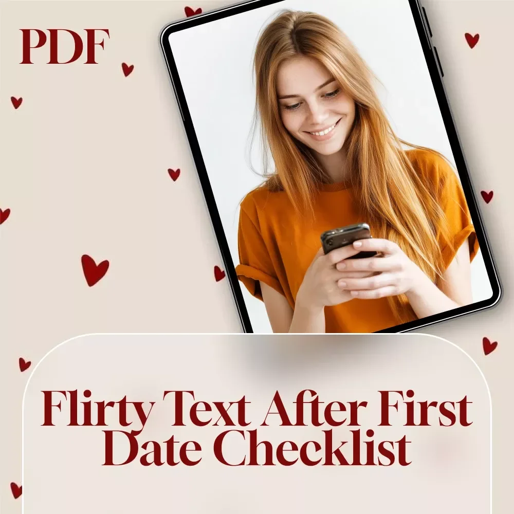 Flirty Text After First Date Checklist | Digital Download | Romantic & Playful Dating Guide, eBook, PDF for Singles