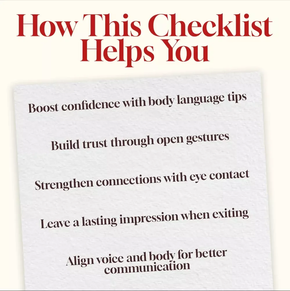 Master Your Presence: Body Language Checklist – Boost Confidence & Connect Like a Pro
