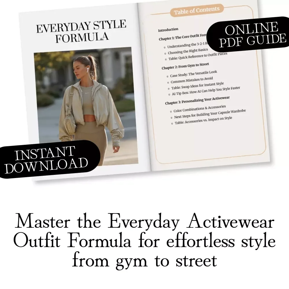 Everyday Style Formula | Digital Guide for Effortless Everyday Activewear Outfit Formula | Capsule Wardrobe Styling Tips, eBook & Checklist