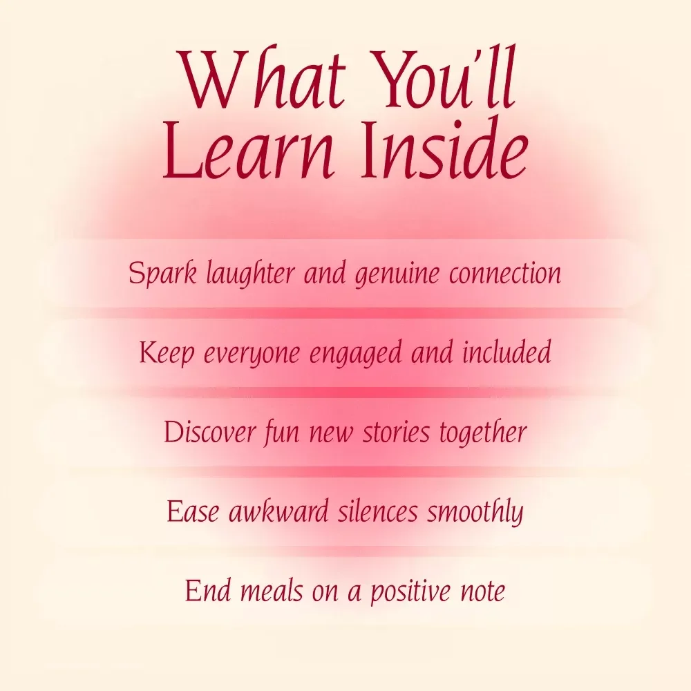 Dinner Conversation Starters Checklist: Spark Joy & Connection at Your Table | Digital Download Printable | Fun Family & Friends Dinner Conversation Starters Guide